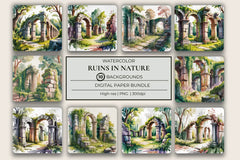 Ruins in Nature Background Papers - CraftNest - Digital Crafting and Art