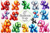 Funny Balloon Dogs Clipart Bundle 4
