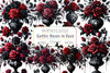 Gothic Roses In Vase Clipart Bundle