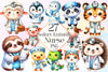 Safari Animals Nurse Clipart Bundle
