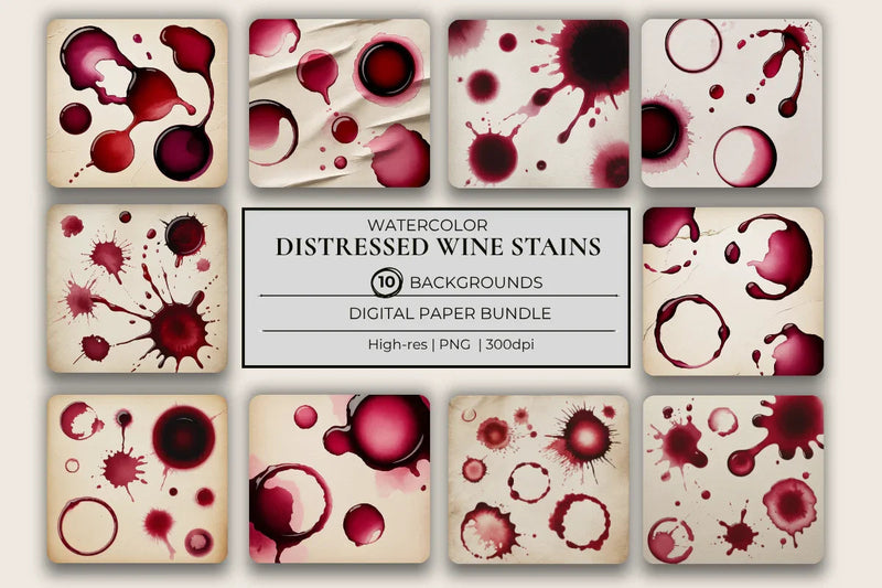 Wine Stains Background Papers - CraftNest - Digital Crafting and Art