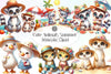 Cute Animals Summer Clipart Bundle