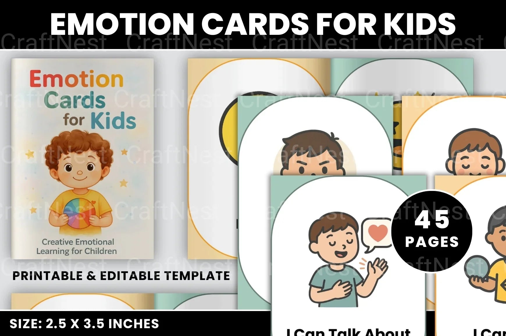 Emotion Cards for Kids: Enhance Emotional Intelligence - CraftNest - Digital Crafting and Art