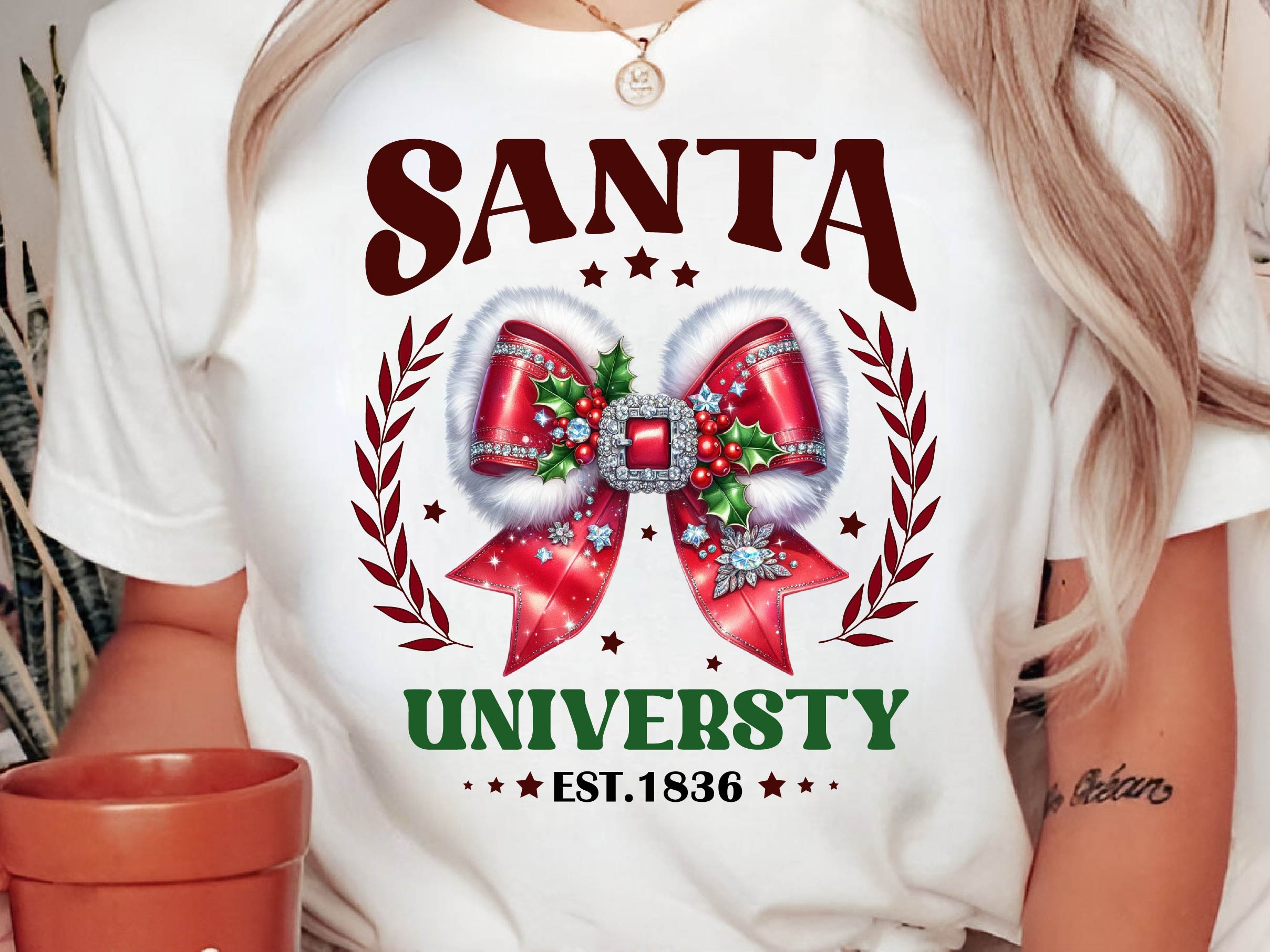 Santa University Merry Christmas Clipart Bundle