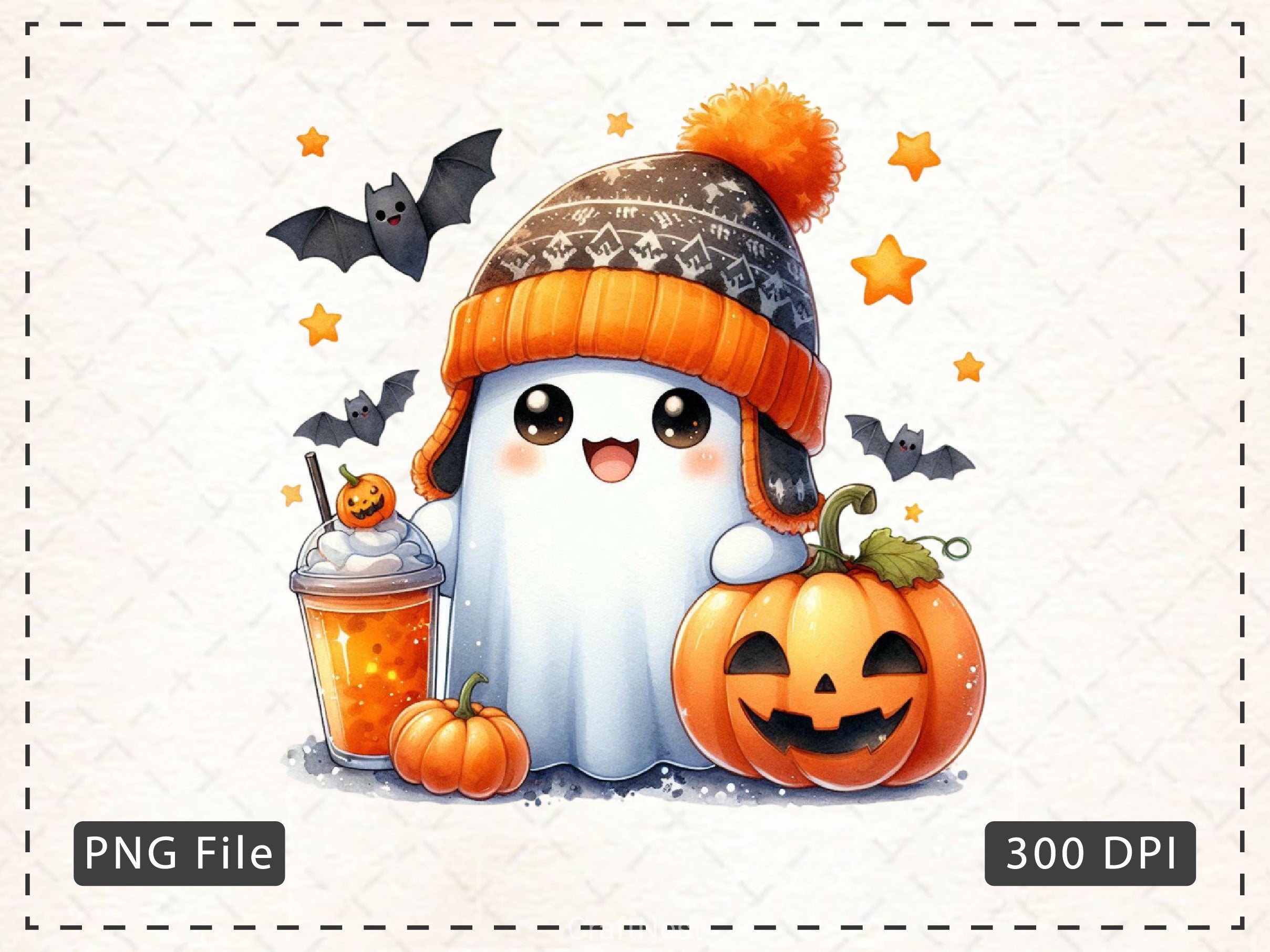 Cute Ghost Cute Halloween Clipart Bundle 12
