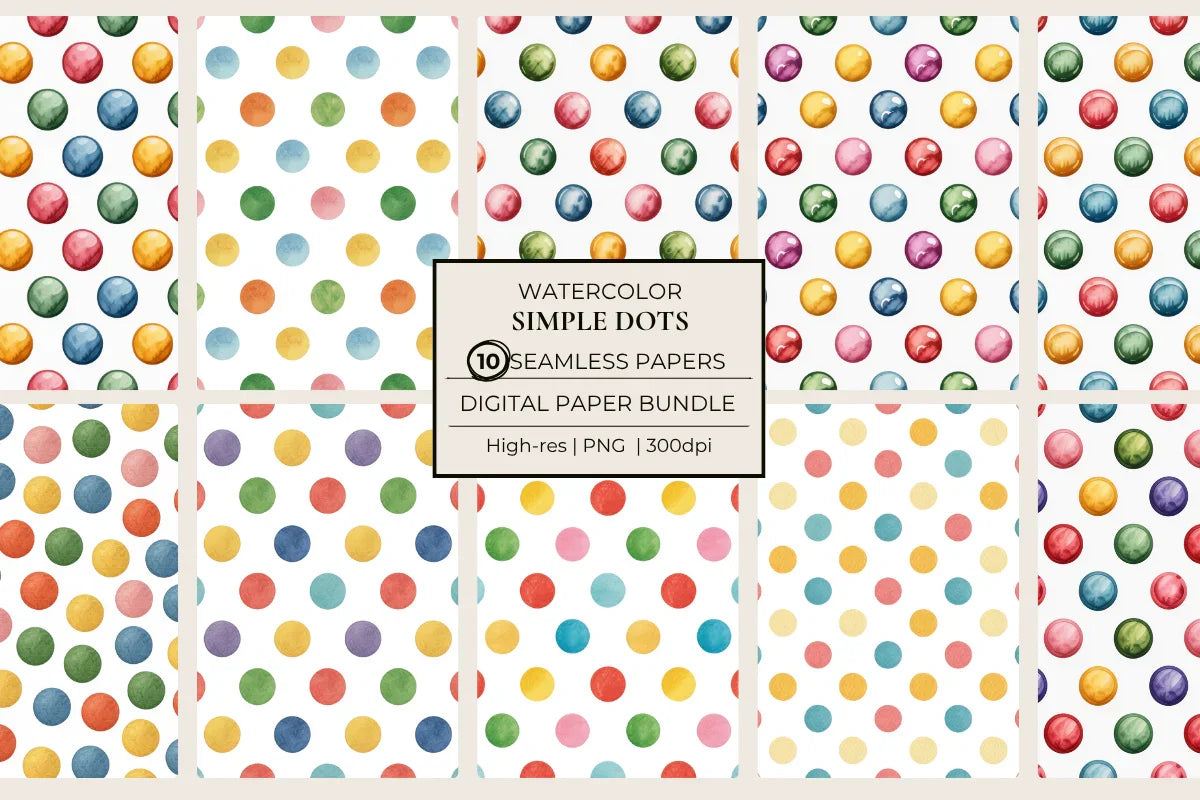 Simple Dots Seamless Papers - CraftNest - Digital Crafting and Art