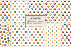 Simple Dots Seamless Papers - CraftNest - Digital Crafting and Art