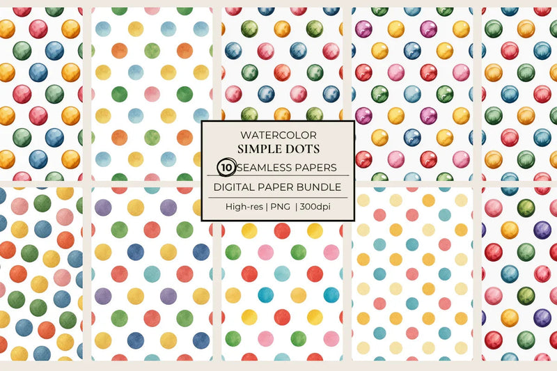 Simple Dots Seamless Papers - CraftNest - Digital Crafting and Art