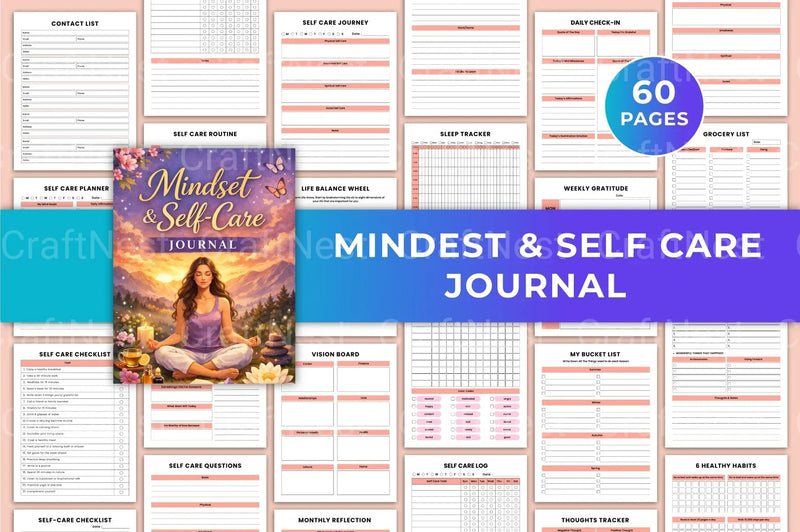Mindset Self-Care Journal - CraftNest - Digital Crafting and Art