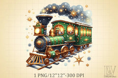 Christmas Train Clipart Bundle - CraftNest - Digital Crafting and Art