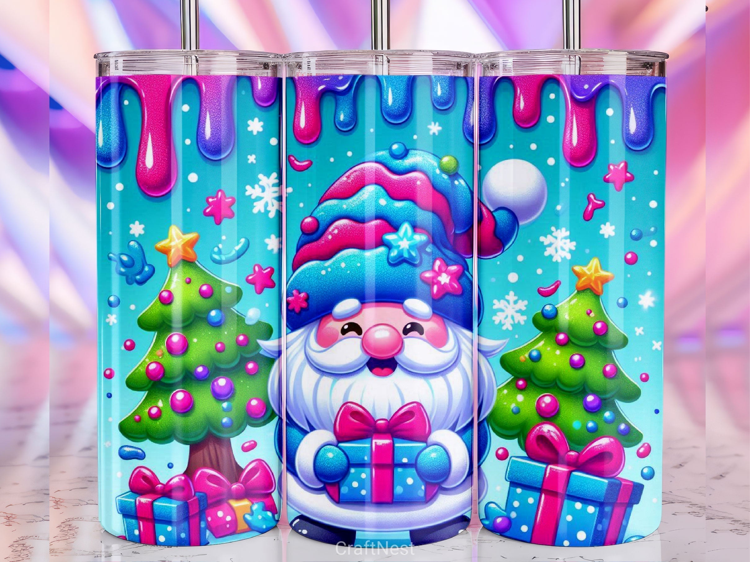 Christmas Gnome Tumbler Wrap Bundle 10