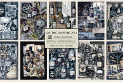 Gothic Apothecary Junk Journal Papers - CraftNest - Digital Crafting and Art