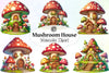 Mushroom House Clipart Bundle