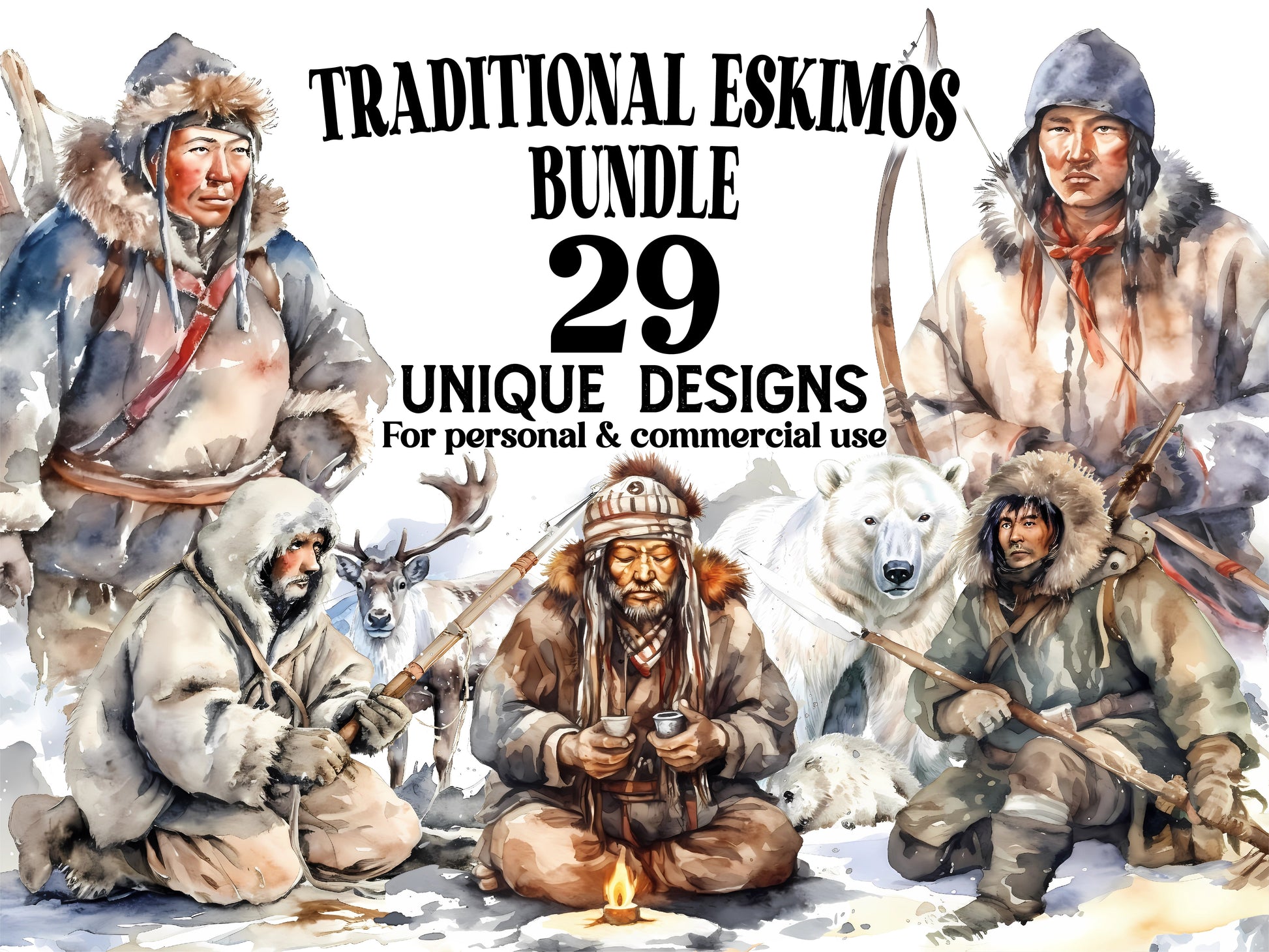 Traditional Eskimo Clipart - CraftNest