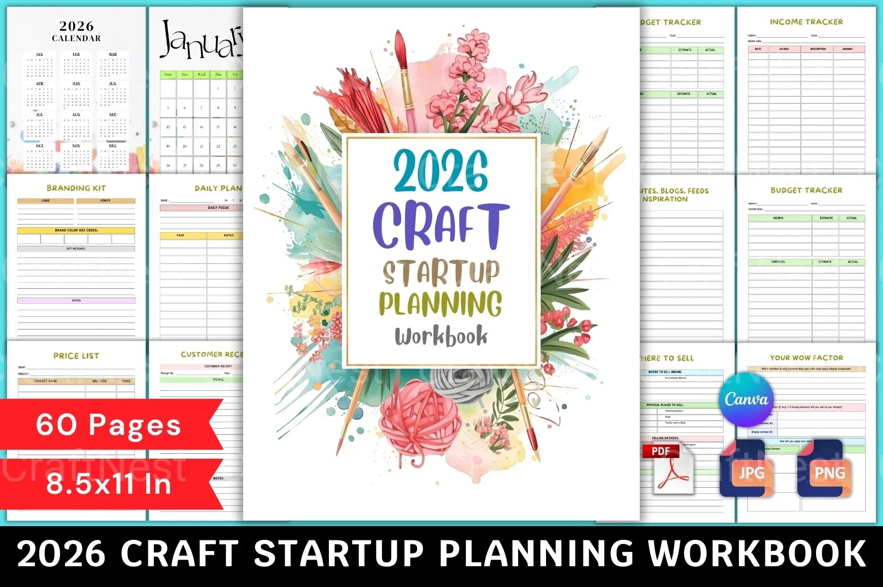 Craft Startup Planning Workbook for Entrepreneurs - CraftNest - Digital Crafting and Art