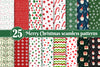 Merry Christmas Digital Papers Clipart Bundle