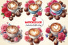 Valentine Coffee Cup Clipart Bundle