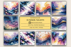 Summer Nights Background Papers - CraftNest - Digital Crafting and Art