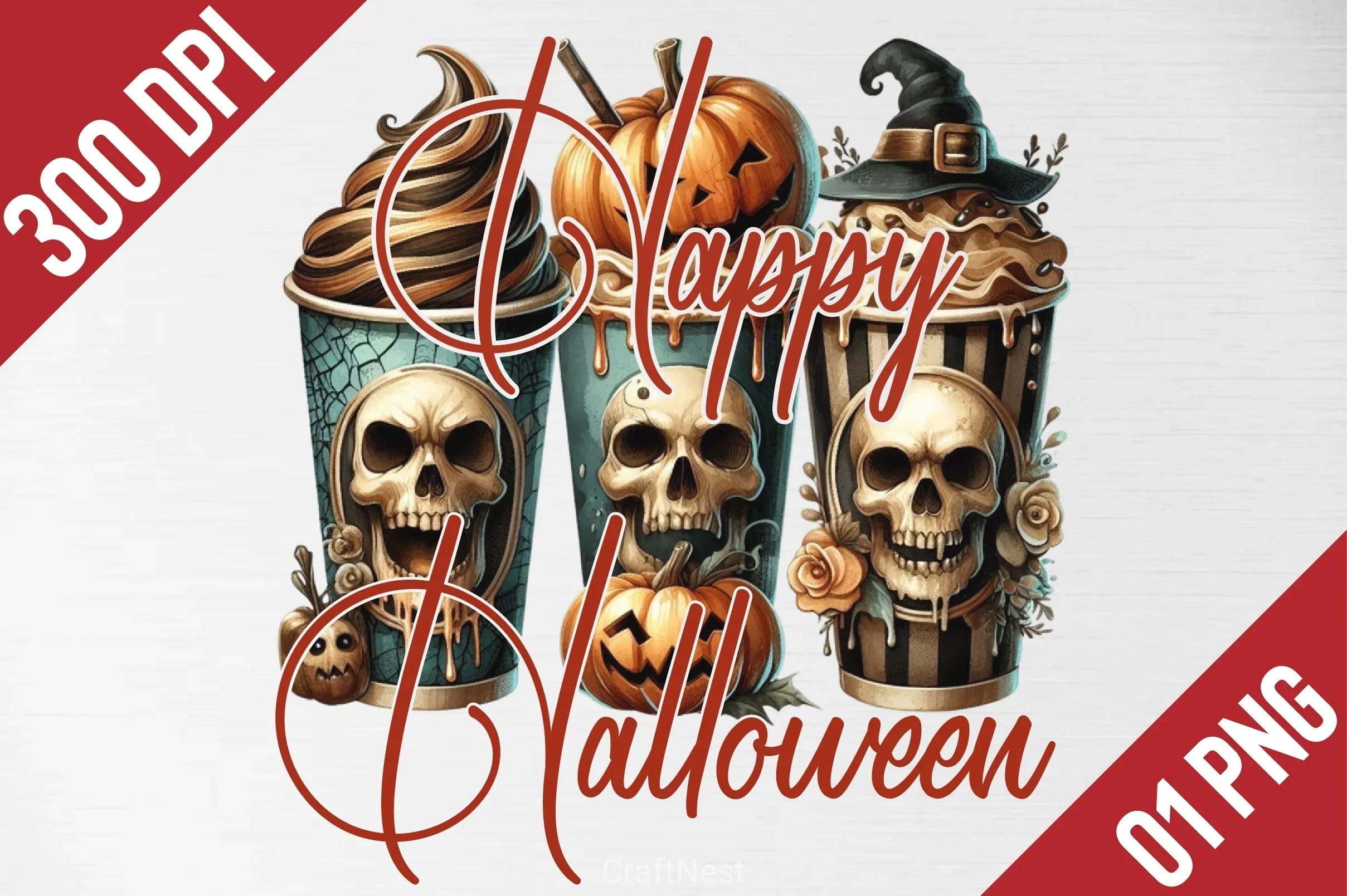 Happy Halloween Clipart Bundle 4 - CraftNest - Digital Crafting and Art
