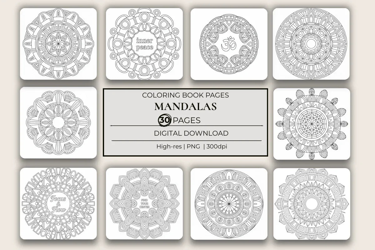 Mandalas Coloring Book - CraftNest - Digital Crafting and Art