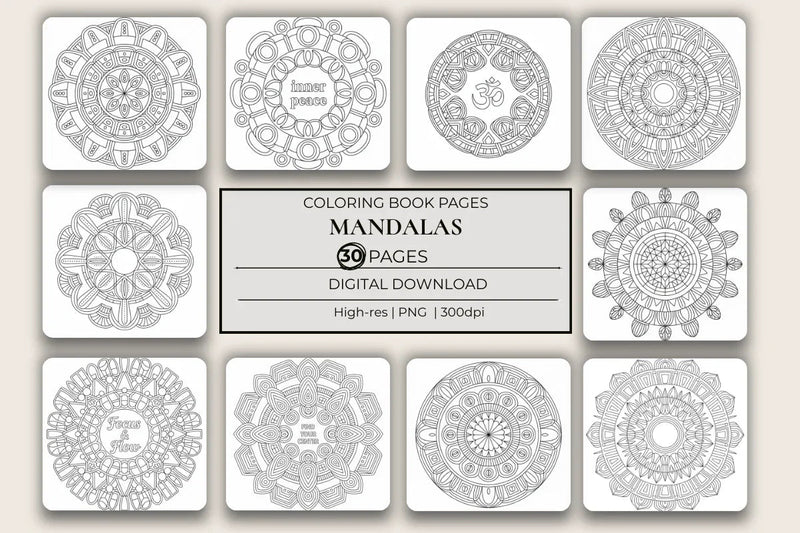 Mandalas Coloring Book - CraftNest - Digital Crafting and Art