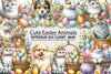 Cute Easter Animals Clipart Bundle