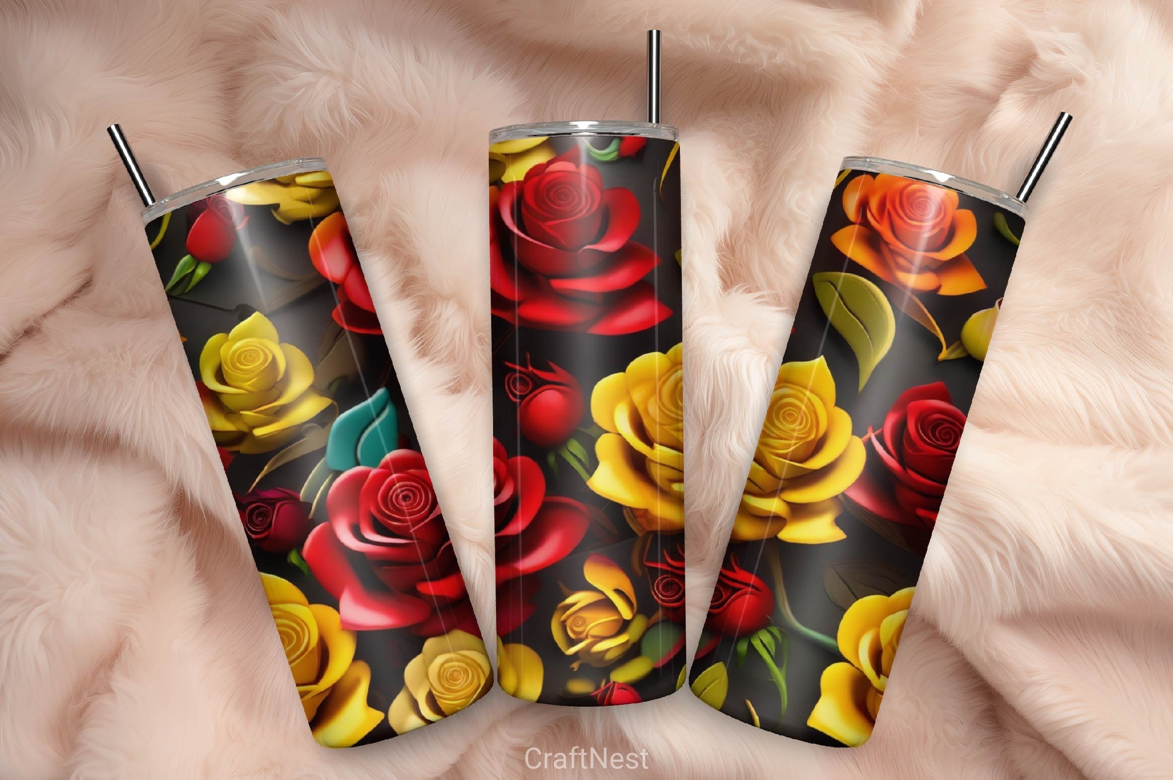 Flower Tumbler Wrap Bundle 37