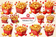 Valentine's Fries Clipart Bundle 2 - CraftNest - Digital Crafting and Art