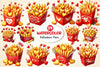 Valentine's Fries Clipart Bundle