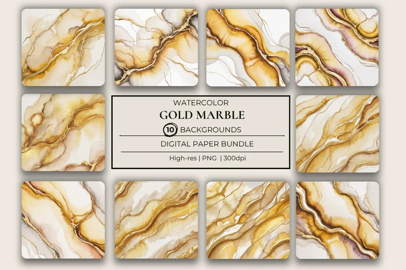 Gold Marble Background Papers - CraftNest - Digital Crafting and Art