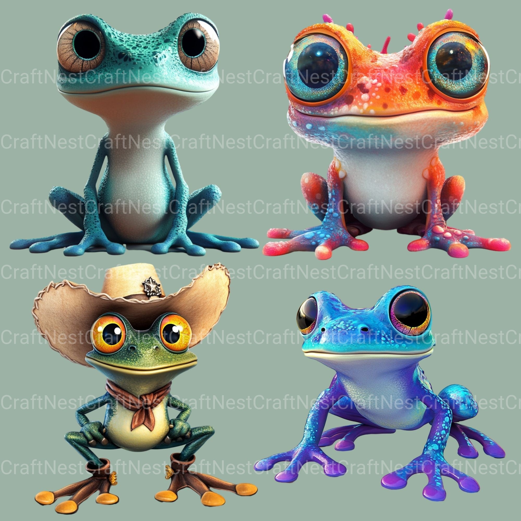 Frogs Clipart Bundle 3