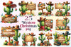 Western Christmas Clipart Bundle 3