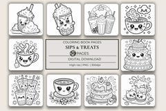 Sips & Treats Coloring Book - CraftNest - Digital Crafting and Art