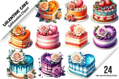 Valentine Cake Clipart Bundle 99 - CraftNest - Digital Crafting and Art