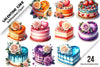 Valentine Cake Clipart Bundle