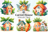 Carrot House Clipart Bundle