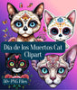 Dia de los Muertos Cats Clipart Bundle