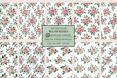 Blush Roses Seamless Papers - CraftNest - Digital Crafting and Art