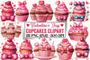 Valentine Cupcake Clipart Bundle