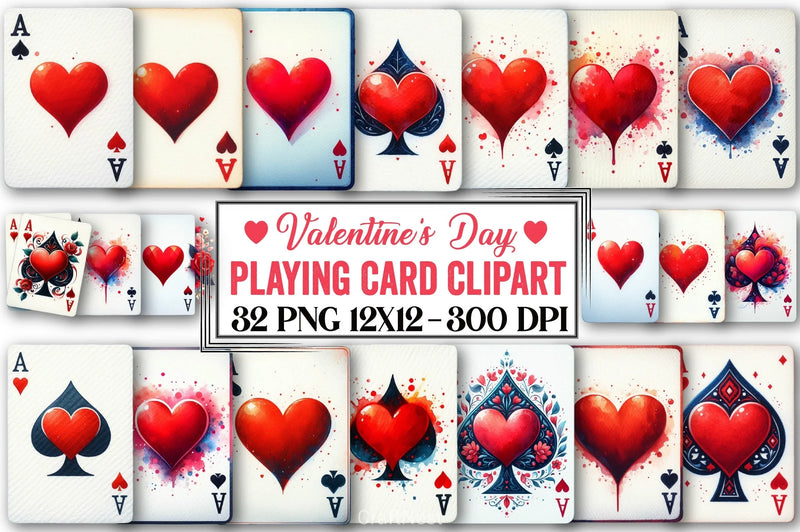 Valentine's Playing Card Clipart Bundle - CraftNest - Digital Crafting and Art