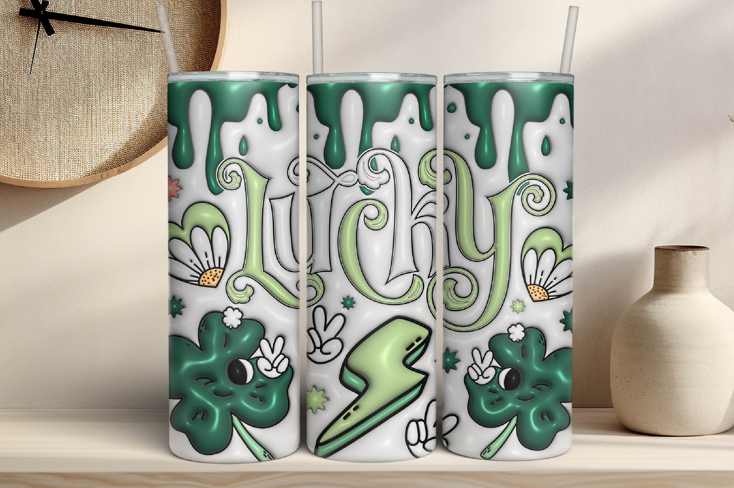 3D St Patrick's Tumbler Bundle 2