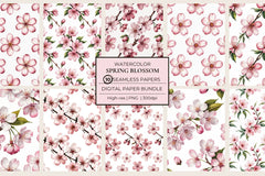 Spring Blossom Seamless Papers - CraftNest - Digital Crafting and Art