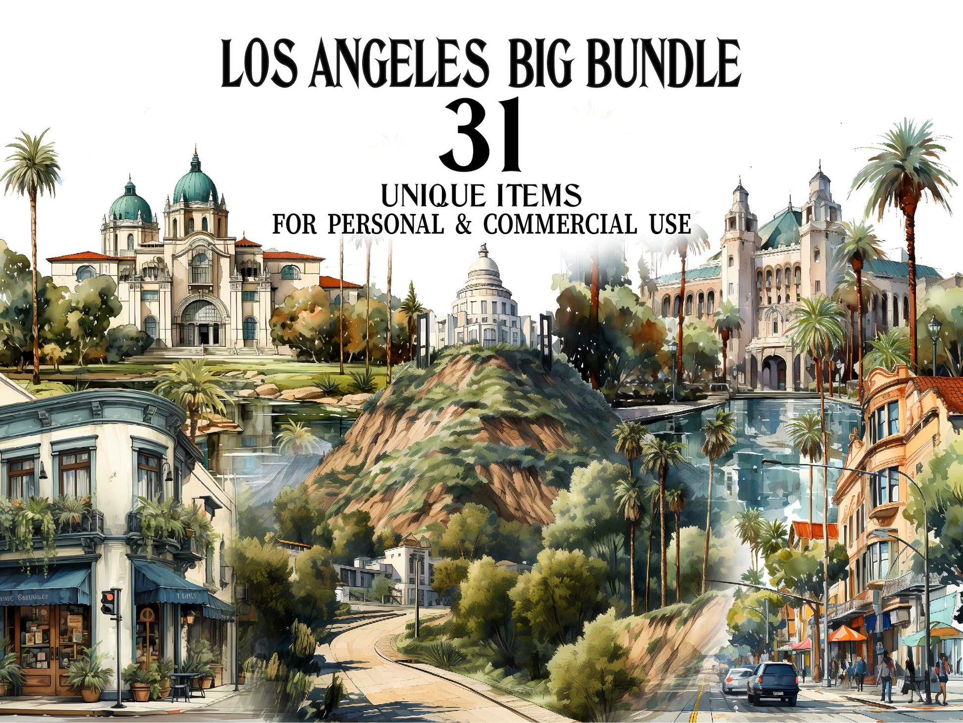 Los Angeles Clipart - CraftNest