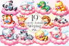 Lovely Baby Animal Sleeping Clipart Bundle 2