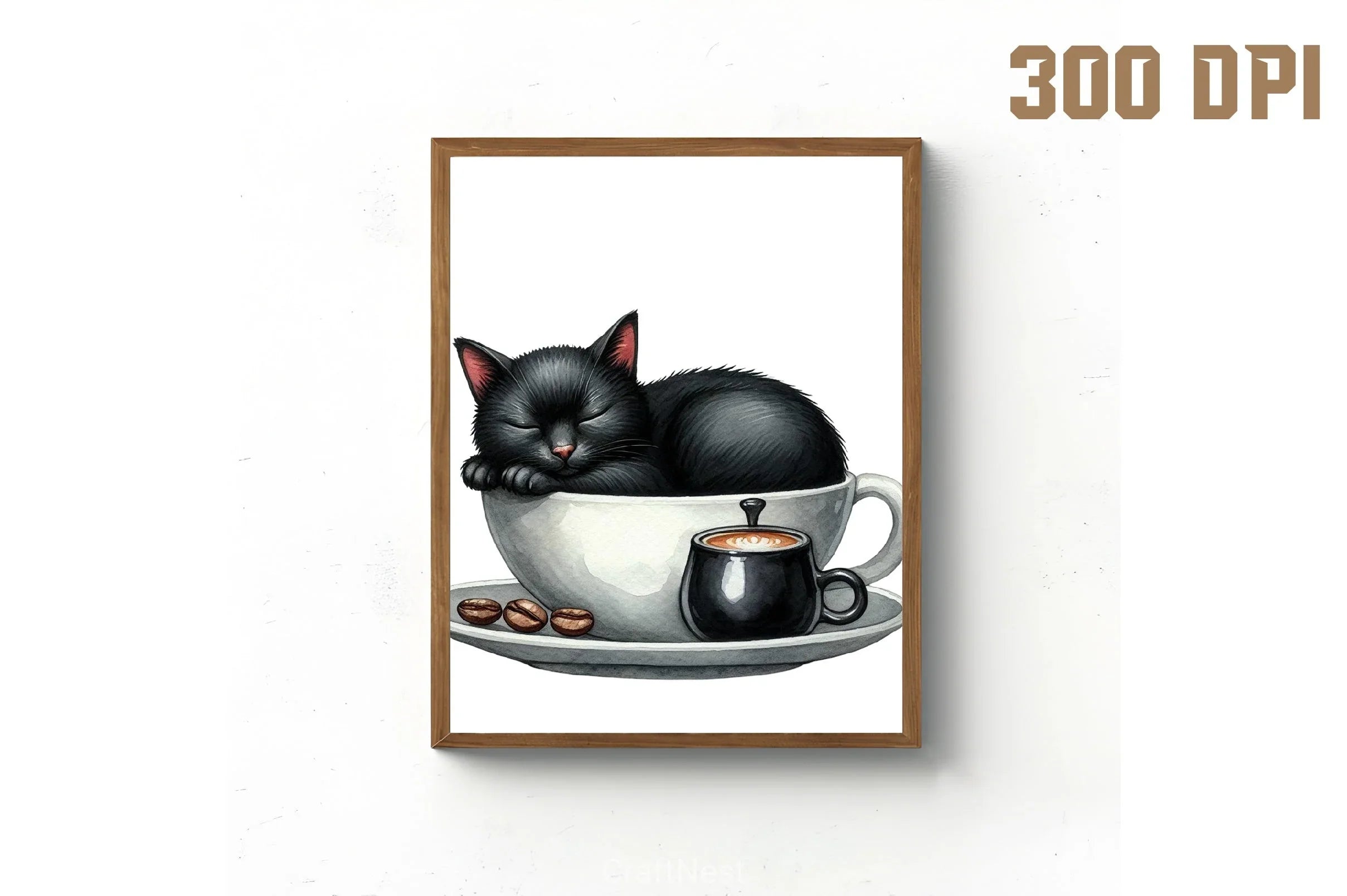 Cat Silhouette Coffee Clipart Bundle - CraftNest - Digital Crafting and Art