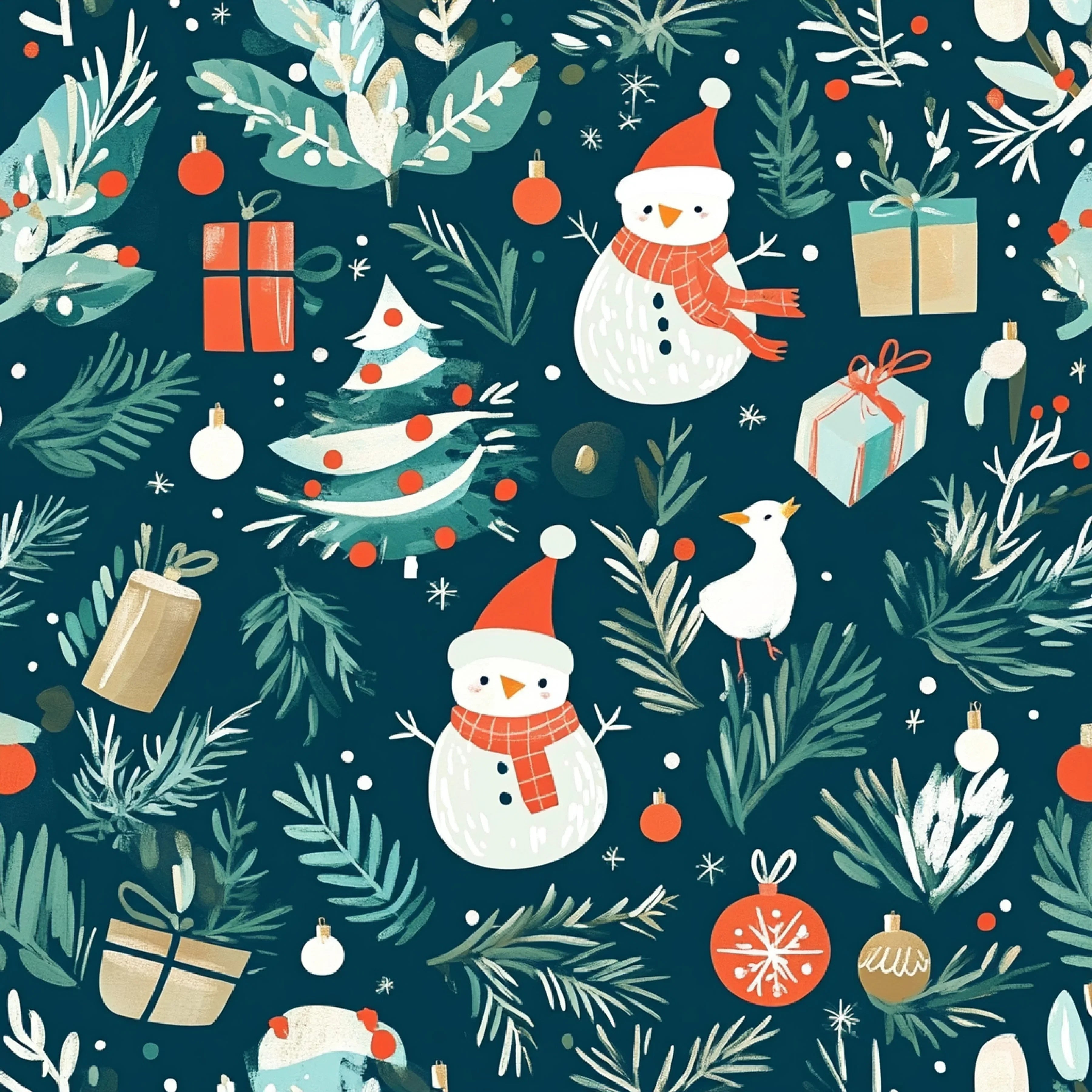 Whimsical Winter & Christmas Patterns Clipart Bundle - CraftNest - Digital Crafting and Art