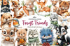 Sweet Forest Friends Cute Baby Animals Clipart Bundle