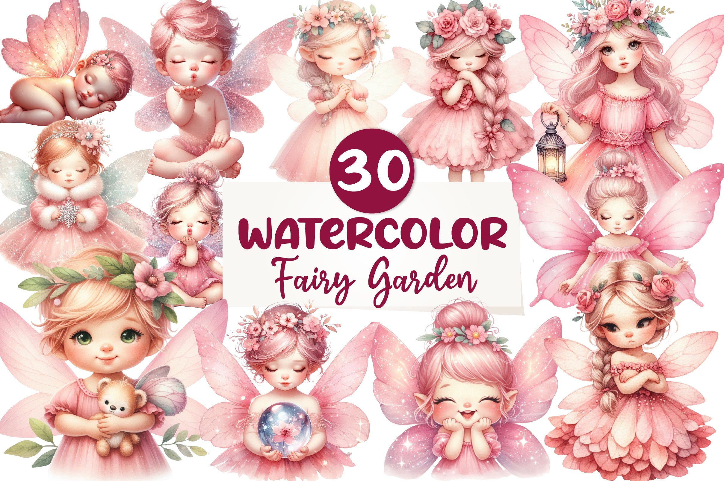 Fairy Garden Clipart Bundle 1