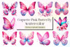 Coquette Pink Butterfly Clipart Bundle 2
