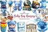 Blue Baby Boy Nursery Clipart Bundle 1